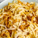 air fryer hash browns with text
