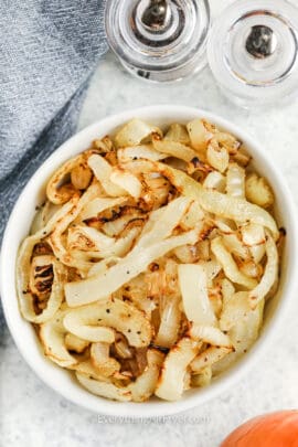 Air Fryer Onions in a bowl