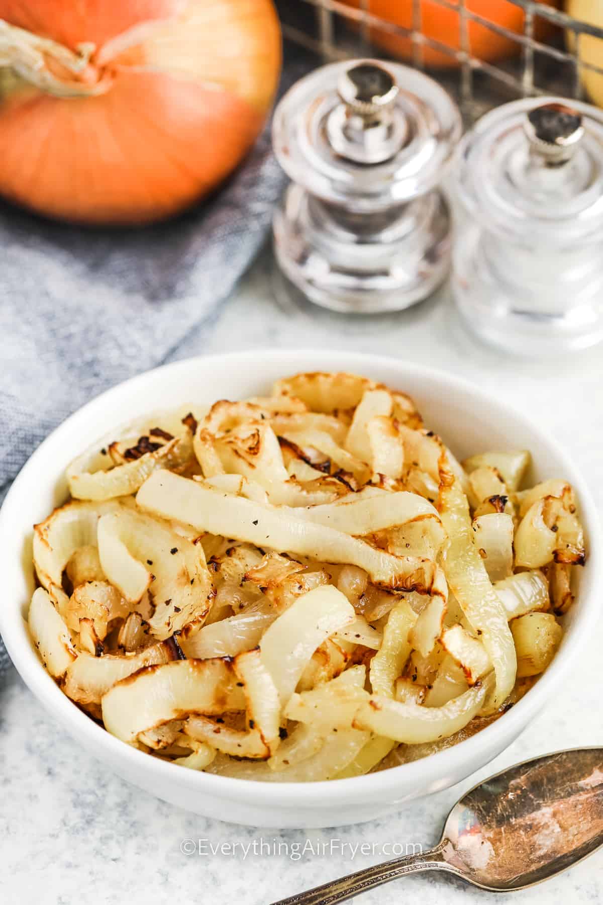 plated Air Fryer Onions