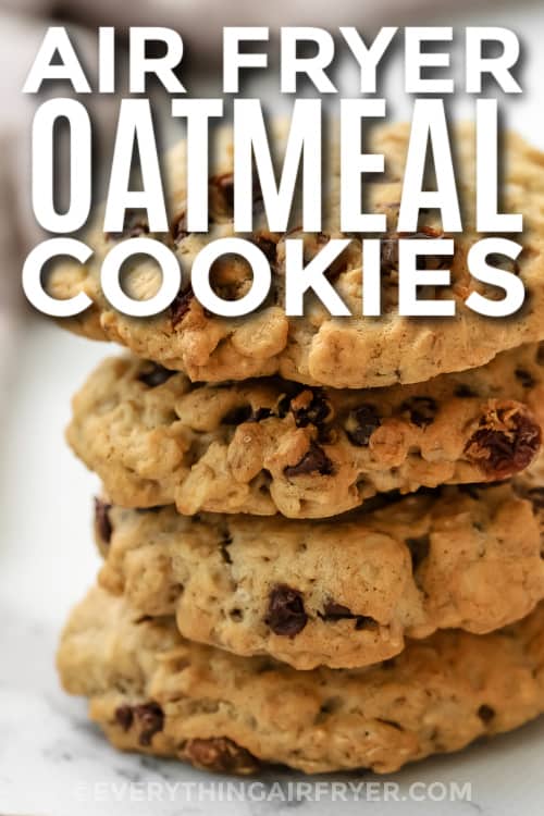 air fryer oatmeal cookies with text