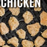 air fryer with Air Fryer Popcorn Chicken and a title
