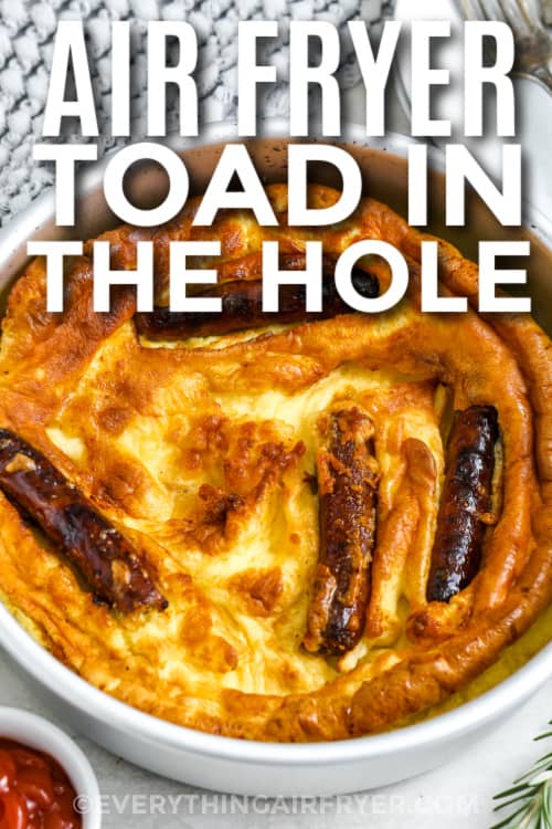 air fryer toad in a hole with text
