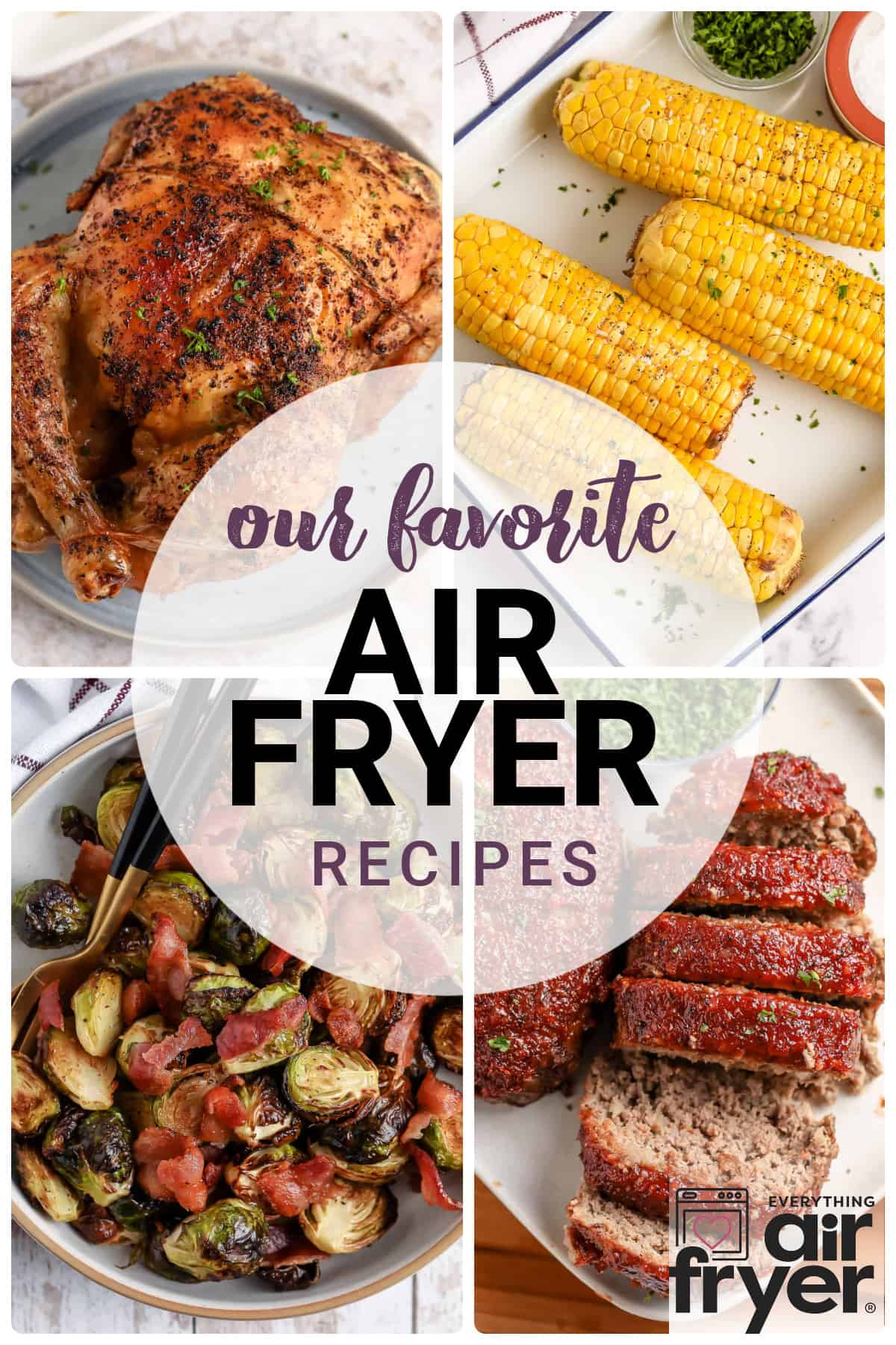 For the best air fryer recipes, these favorites do it all, from main meals to appetizers, and desserts! It's easy to cook or reheat all kinds of food in the air fryer, from chicken wings to whole chicken! Tasty fried food is made healthy with less oil and easy cleanup. For perfect results every time use the air fryer instead of the oven! #bestairfryerrecipes #dessertrecipesairfryer #airfryermeals #everythingairfryer 