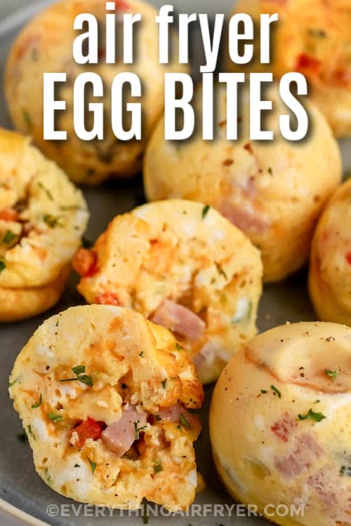 Air Fryer egg bites with a title