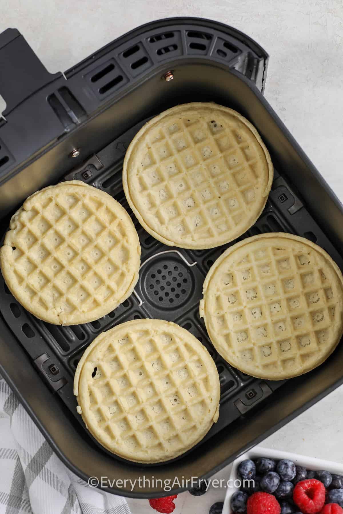 Frozen Waffles in the Air Fryer before cooking