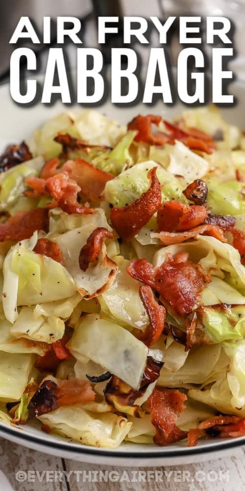 air fryer cabbage with text