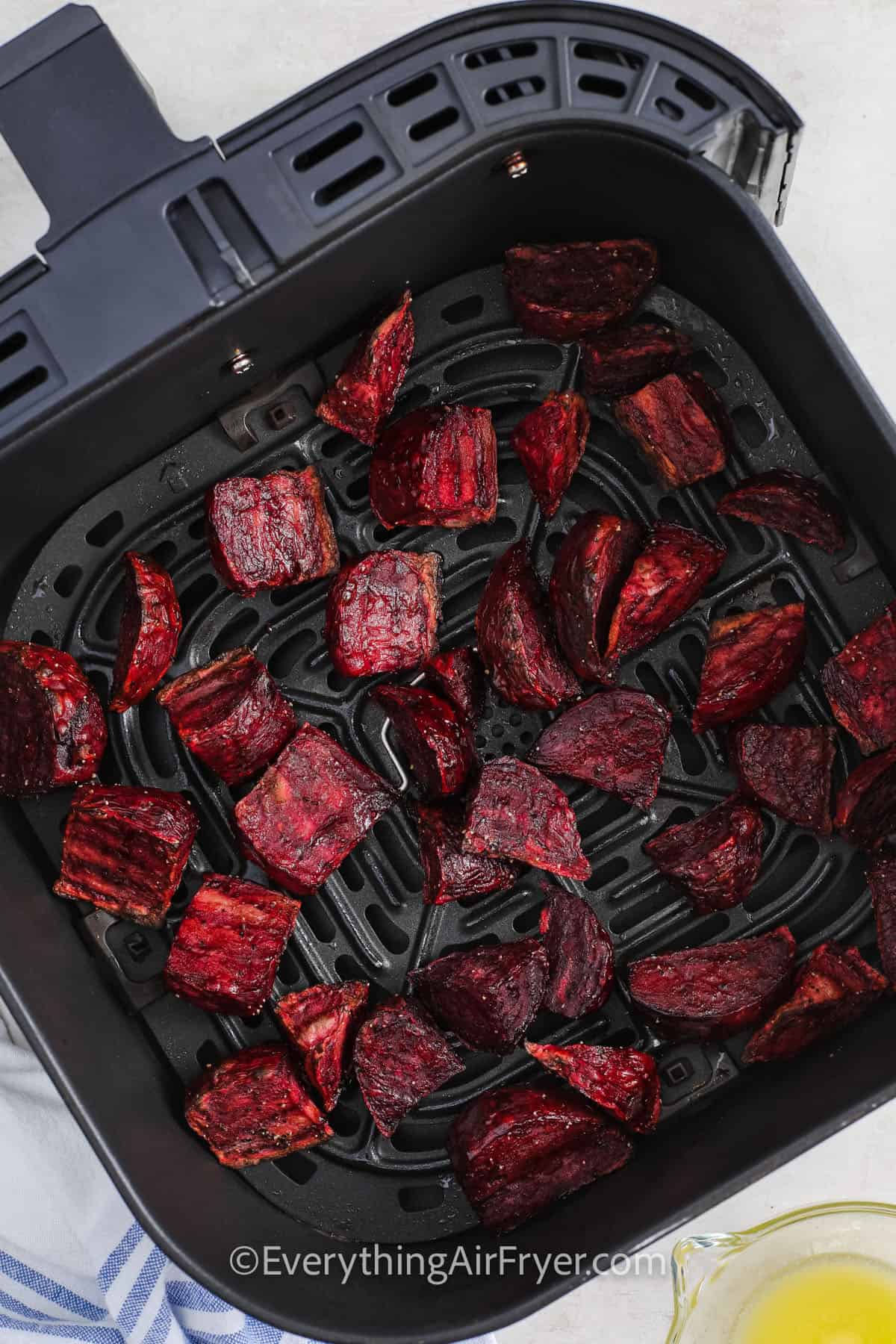 Air Fryer Beets cooked in the fryer