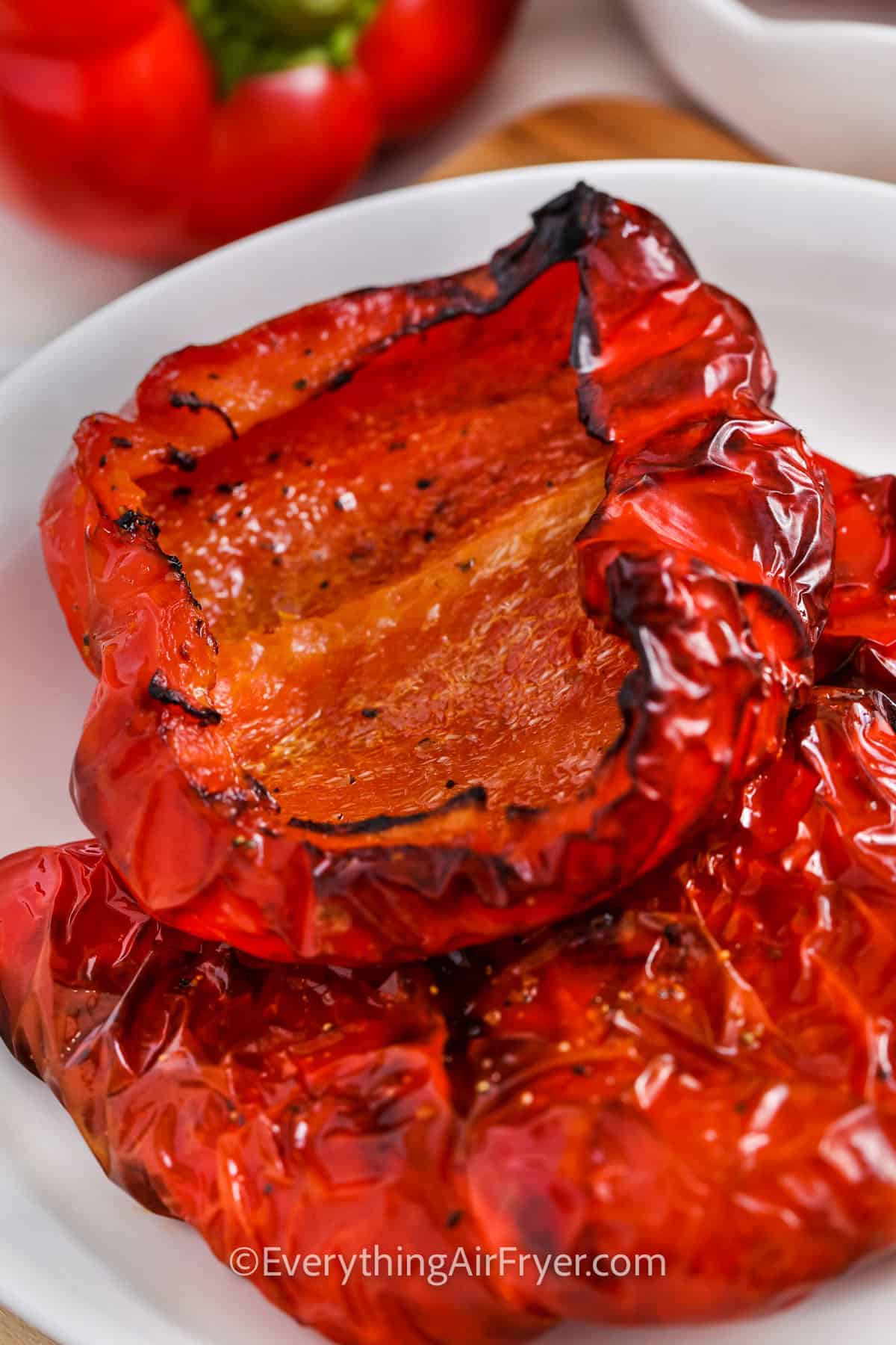close up of Air Fryer Roasted Peppers