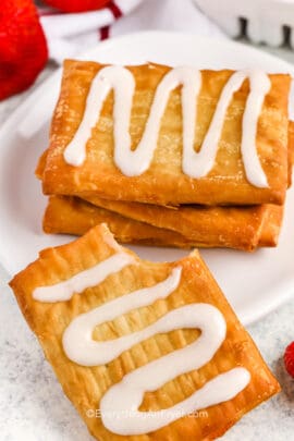 cropped air fryer toaster strudel on a plate