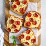 sliced air fryer french bread pizza