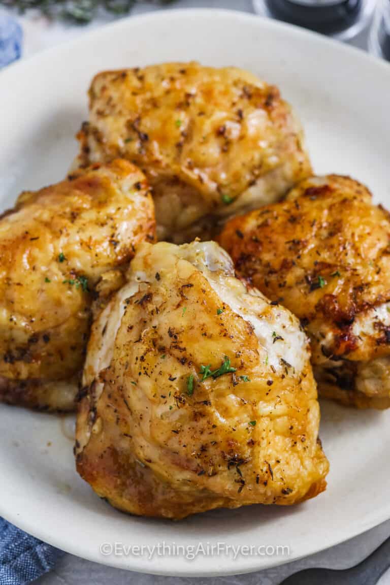 Air Fryer Frozen Chicken Thighs - Everything Air Fryer and More